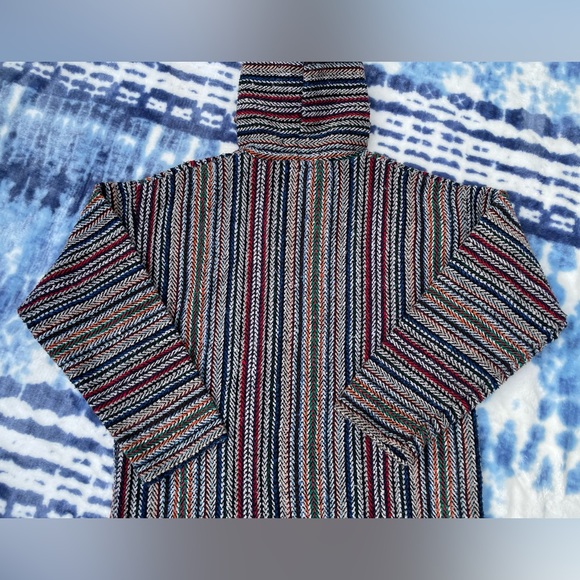 Vintage Confecciones Artilana Poncho Drug Rug Hoodie 🔥 Unisex Adult Size Small - Picture 5 of 6